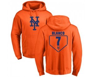 New York Mets #7 Gregor Blanco Orange RBI Pullover Hoodie