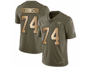 Jacksonville Jaguars #74 Cam Robinson Limited Olive Gold 2017 Salute to Service NFL Jersey