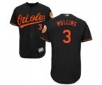 Baltimore Orioles #3 Cedric Mullins Black Alternate Flex Base Authentic Collection Baseball Jersey