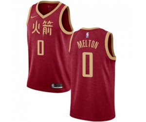 Houston Rockets #0 De\'Anthony Melton Authentic Red Basketball Jersey - 2018-19 City Edition
