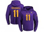 Minnesota Vikings #11 Laquon Treadwell Purple(Gold No.) Name & Number Pullover NFL Hoodie