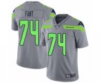Seattle Seahawks #74 George Fant Limited Silver Inverted Legend Football Jersey