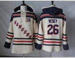 New York Rangers #26 Joe Kocur Cream Sawyer Hooded Sweatshirt Stitched NHL Jersey