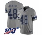 Dallas Cowboys #48 Daryl Johnston Limited Gray Inverted Legend 100th Season Football Jersey