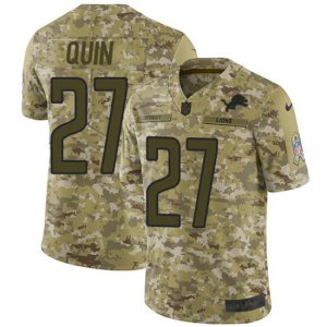 Detroit Lions #27 Glover Quin Limited Camo 2018 Salute to Service NFL Jersey