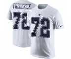 Dallas Cowboys #72 Travis Frederick White Rush Pride Name & Number T-Shirt