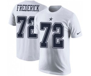 Dallas Cowboys #72 Travis Frederick White Rush Pride Name & Number T-Shirt