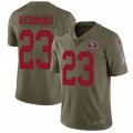 San Francisco 49ers #23 Will Redmond Limited Olive 2017 Salute to Service NFL Jersey