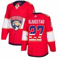 Florida Panthers #27 Nick Bjugstad Authentic Red USA Flag Fashion NHL Jersey