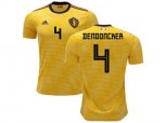Belgium #4 Dendoncker Away Soccer Country Jersey