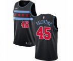 Nike Chicago Bulls #45 Denzel Valentine Authentic Black NBA Jersey