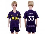 Tottenham Hotspur #33 Davies Sec Away Kid Soccer Club Jersey