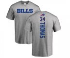 Buffalo Bills #34 Thurman Thomas Ash Backer T-Shirt