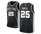 San Antonio Spurs #25 Jakob Poeltl Swingman Black NBA Jersey - Icon Edition