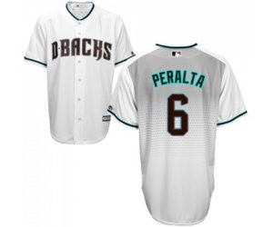 Arizona Diamondbacks #6 David Peralta Replica White Capri Cool Base Baseball Jersey