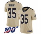 New Orleans Saints #35 Marcus Sherels Limited Gold Inverted Legend 100th Season Football Jersey