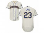 Seattle Mariners #23 Nelson Cruz Cream Flexbase Authentic Collection MLB Jersey