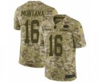 San Francisco 49ers #16 Joe Montana Limited Camo 2018 Salute to Service NFL Jersey