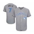 Toronto Blue Jays #7 Richard Urena Authentic Gray 2016 Father's Day Fashion Flex Base Baseball Player Jersey