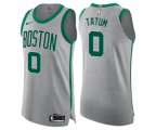 Boston Celtics #0 Jayson Tatum Authentic Gray NBA Jersey - City Edition