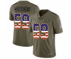 Oakland Raiders #59 Tahir Whitehead Limited Olive USA Flag 2017 Salute to Service NFL Jersey