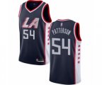 Los Angeles Clippers #54 Patrick Patterson Authentic Navy Blue Basketball Jersey - City Edition