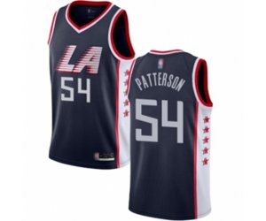 Los Angeles Clippers #54 Patrick Patterson Authentic Navy Blue Basketball Jersey - City Edition