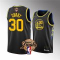 Golden State Warriors #30 Stephen Curry 2022 Black NBA Finals Stitched Jersey