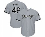 Chicago White Sox #46 Ivan Nova Replica Grey Road Cool Base Baseball Jersey