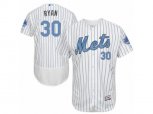 New York Mets #30 Nolan Ryan Authentic White 2016 Father s Day Fashion Flex Base MLB Jersey