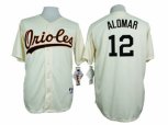 Baltimore Orioles #12 Roberto Alomar Cream 1954 Turn Back The Clock Throwback Stitched Baseball Jersey