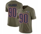 New England Patriots #90 Shilique Calhoun Limited Olive 2017 Salute to Service Football Jersey
