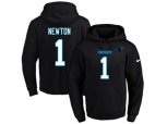 Carolina Panthers #1 Cam Newton Black Name & Number Pullover NFL Hoodie
