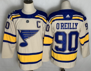 St. Louis Blues #90 Ryan O\'Reilly adidas Cream 2022 Winter Classic Authentic Player Jersey