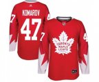 Toronto Maple Leafs #47 Leo Komarov Authentic Red Alternate NHL Jersey