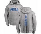 Philadelphia 76ers #12 Tobias Harris Ash Backer Pullover Hoodie