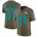 Miami Dolphins #31 Michael Thomas Limited Olive 2017 Salute to Service NFL Jersey