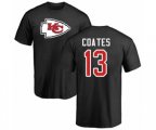 Kansas City Chiefs #13 Sammie Coates Black Name & Number Logo T-Shirt