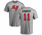 Tampa Bay Buccaneers #11 Blaine Gabbert Ash Name & Number Logo T-Shirt