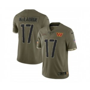 Washington Commanders #17 Terry McLaurin 2022 Olive Salute To Service Limited Stitched Jersey