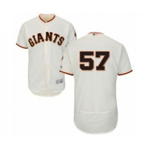 San Francisco Giants #57 Dereck Rodriguez Cream Home Flex Base Authentic Collection Baseball Player Jersey