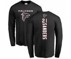 Atlanta Falcons #21 Deion Sanders Black Backer Long Sleeve T-Shirt