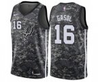 San Antonio Spurs #16 Pau Gasol Swingman Camo NBA Jersey - City Edition