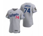 Los Angeles Dodgers Kenley Jansen Nike Gray 2020 World Series Authentic Road Jersey