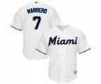 Miami Marlins #7 Deven Marrero Replica White Home Cool Base Baseball Jersey