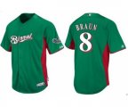 Milwaukee Brewers #8 Ryan Braun Replica Green Birrai Cool Base Baseball Jersey