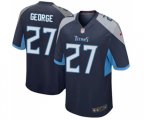 Tennessee Titans #27 Eddie George Game Light Blue Team Color Football Jersey