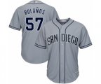 San Diego Padres Ronald Bolanos Replica Grey Road Cool Base Baseball Player Jersey