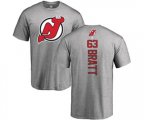 New Jersey Devils #63 Jesper Bratt Ash Backer T-Shirt