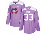 Montreal Canadiens #33 Patrick Roy Purple Authentic Fights Cancer Stitched NHL Jersey